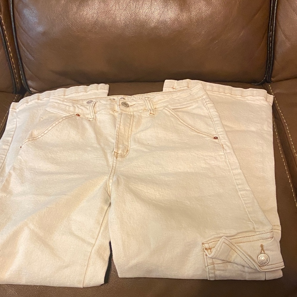 Stylish Cream Flare Jeans